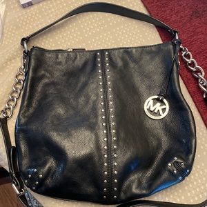 Michael Kors black leather crossbody